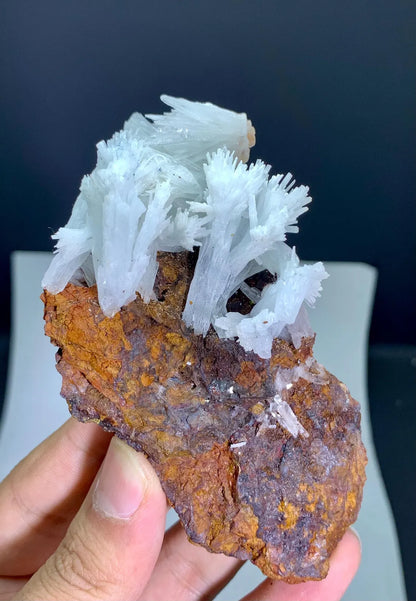 Crystallized White Aragonite Cluster on Matrix from Baluchistan, Pakistan - 146 grams
