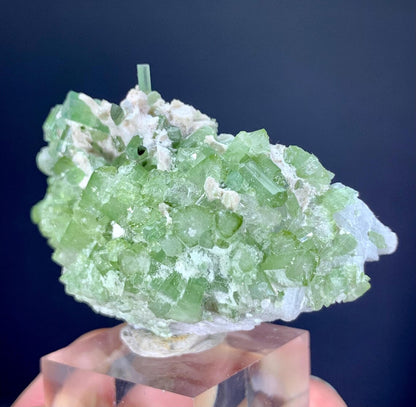 Green Tourmaline Cluster on Matrix from Afghanistan - 53 gram