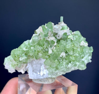 Green Tourmaline Cluster on Matrix from Afghanistan - 53 gram