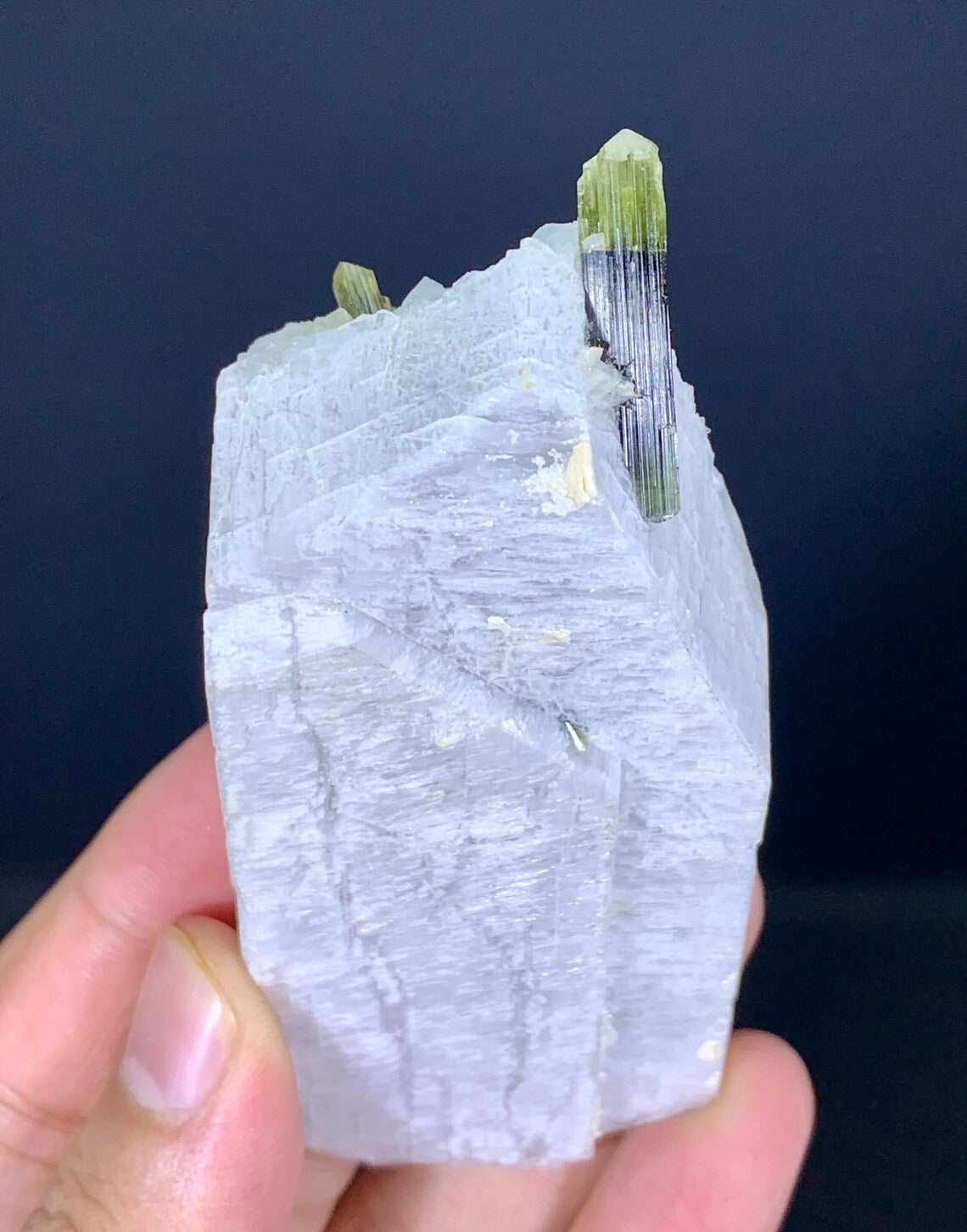 Tourmaline on Feldspar from Pakistan - 89 gram