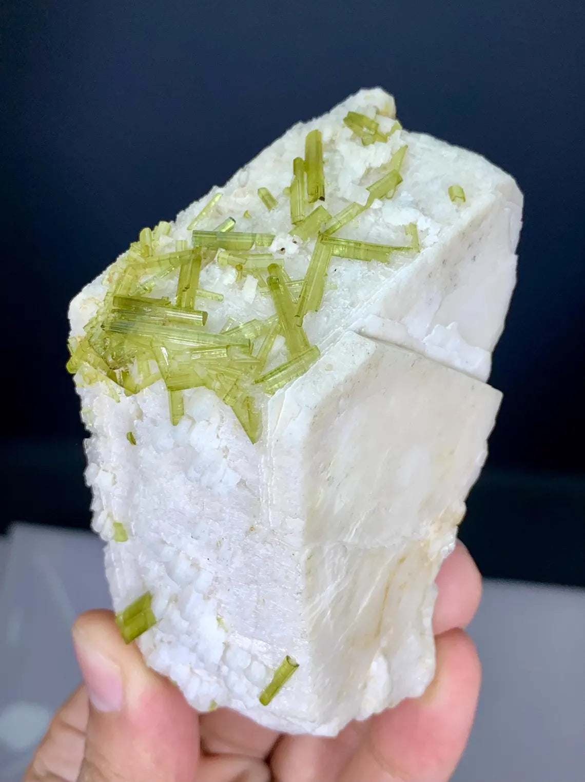 Tourmaline on Feldspar from Pakistan - 225 gram