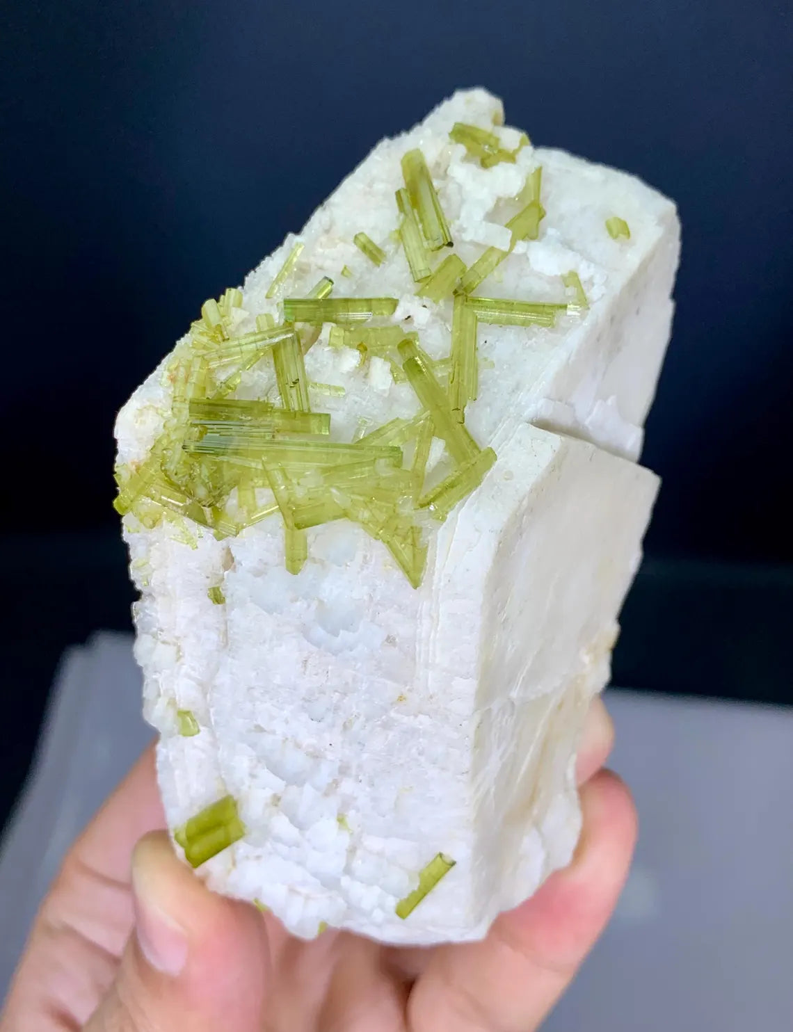 Tourmaline on Feldspar from Pakistan - 225 gram