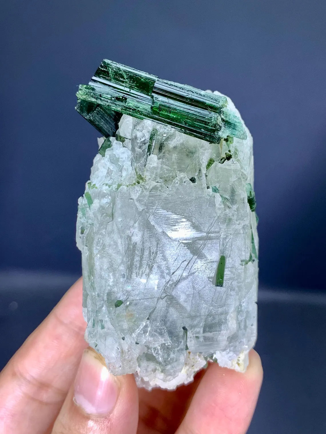 Tourmaline Crystals on Quartz from Afghanistan - 184 gram