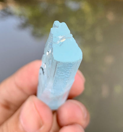 Aquamarine with Schorl inclusions from Shigar valley Pakistan - 18 gram