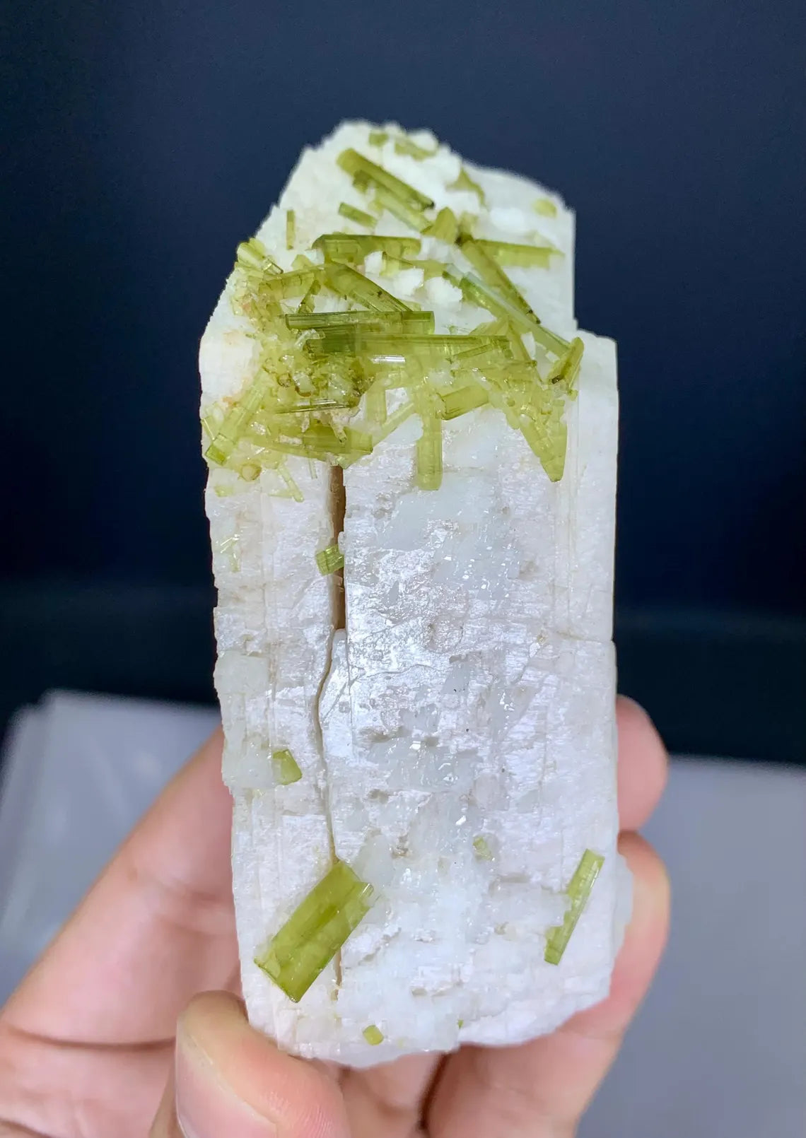 Tourmaline on Feldspar from Pakistan - 225 gram