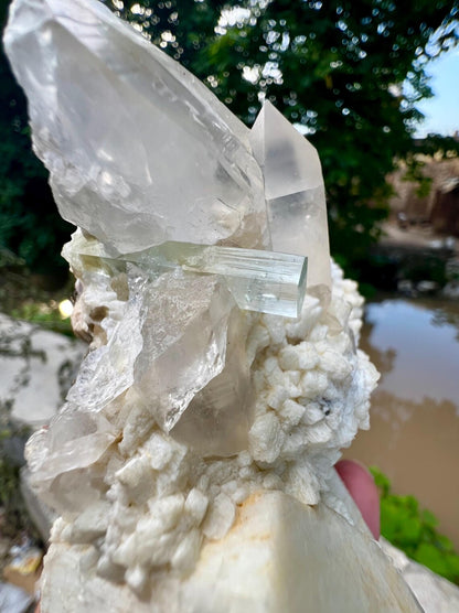 Aquamarine Combine Quartz and Feldspar from Shigar valley Pakistan - 293 gram