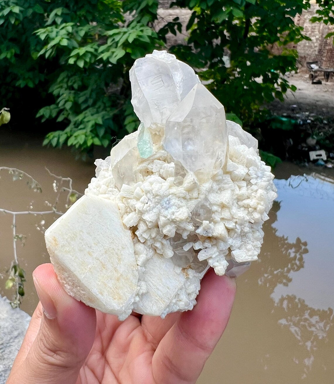 Aquamarine Combine Quartz and Feldspar from Shigar valley Pakistan - 293 gram