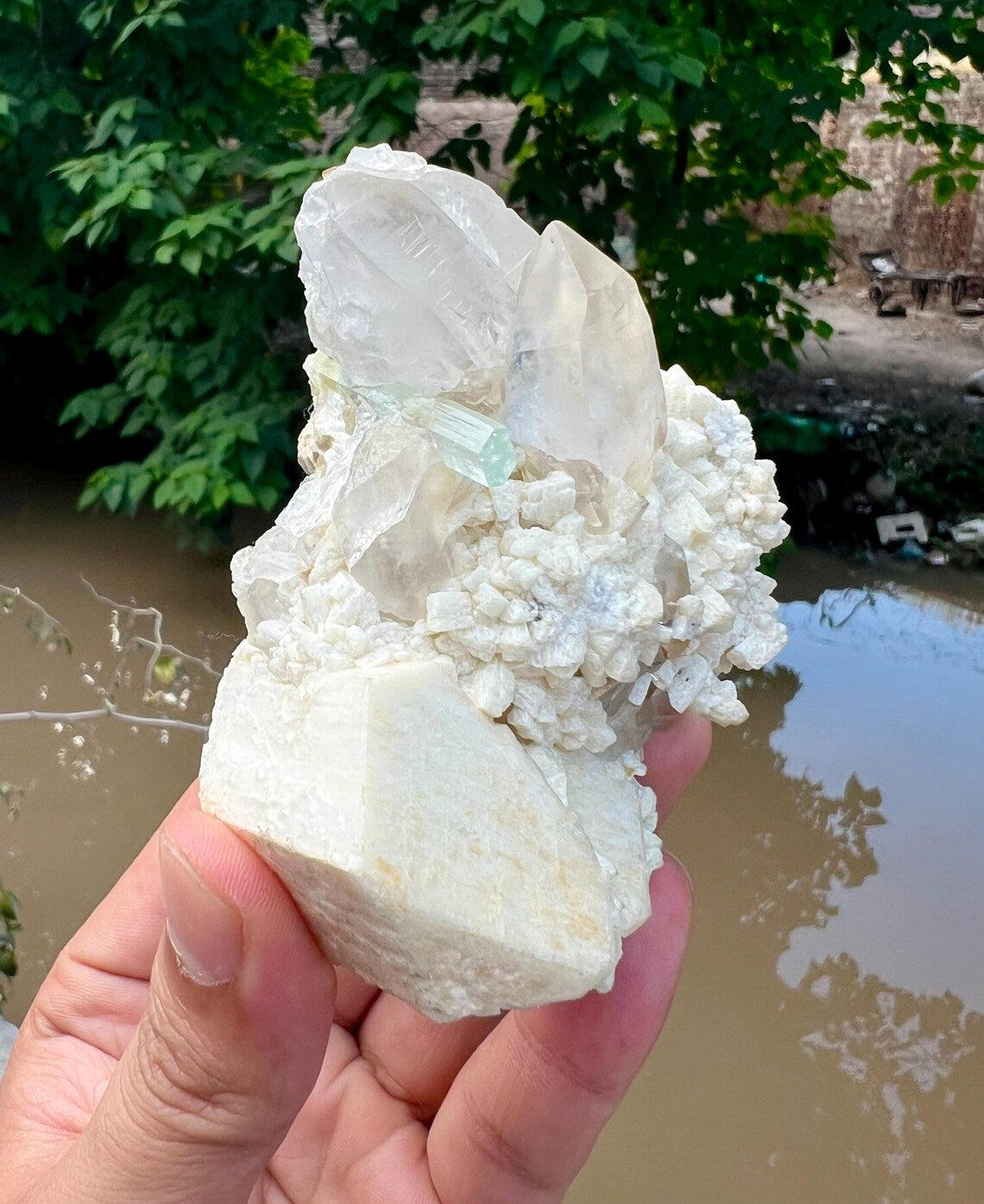 Aquamarine Combine Quartz and Feldspar from Shigar valley Pakistan - 293 gram