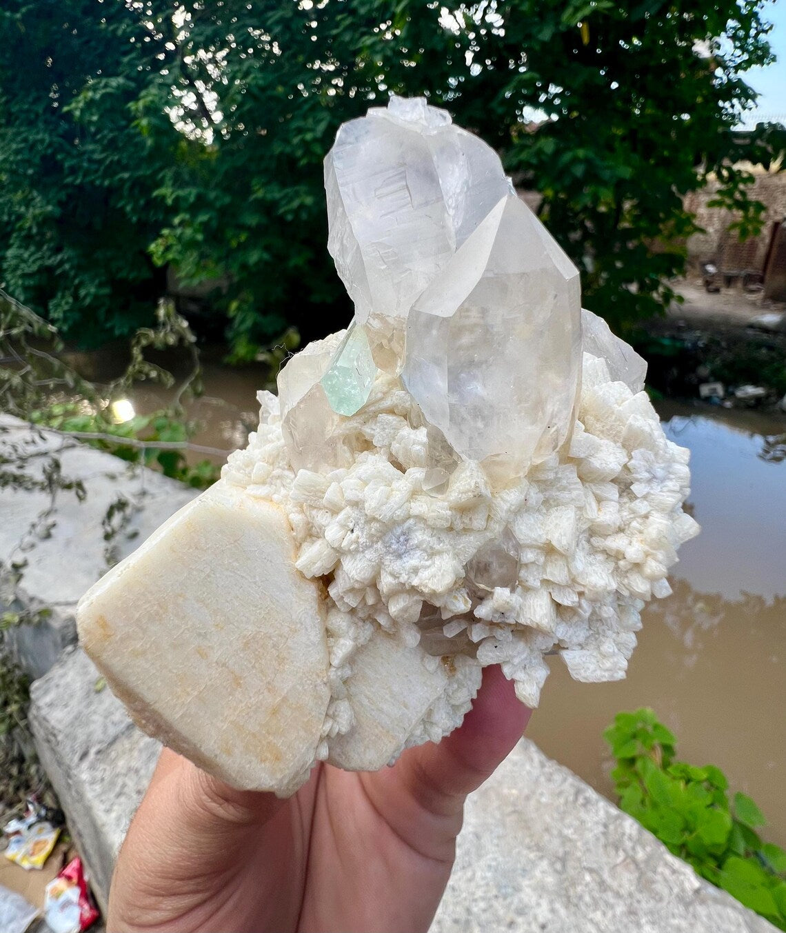 Aquamarine Combine Quartz and Feldspar from Shigar valley Pakistan - 293 gram