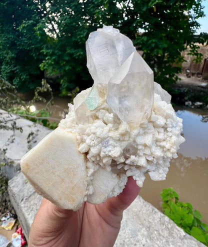 Aquamarine Combine Quartz and Feldspar from Shigar valley Pakistan - 293 gram