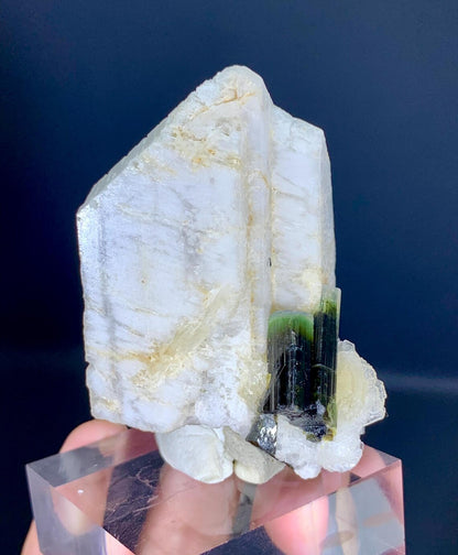 Tourmalines on Feldspar from Pakistan - 129 gram