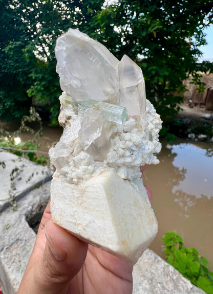 Aquamarine Combine Quartz and Feldspar from Shigar valley Pakistan - 293 gram