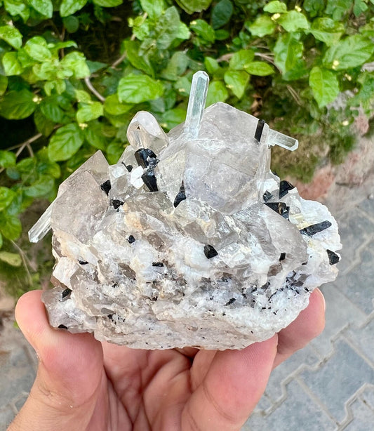 Aquamarine Crystals Combine Topaz Quartz and Tourmaline from Shigar valley Pakistan - 273 gram