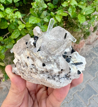 Aquamarine Crystals Combine Topaz Quartz and Tourmaline from Shigar valley Pakistan - 273 gram