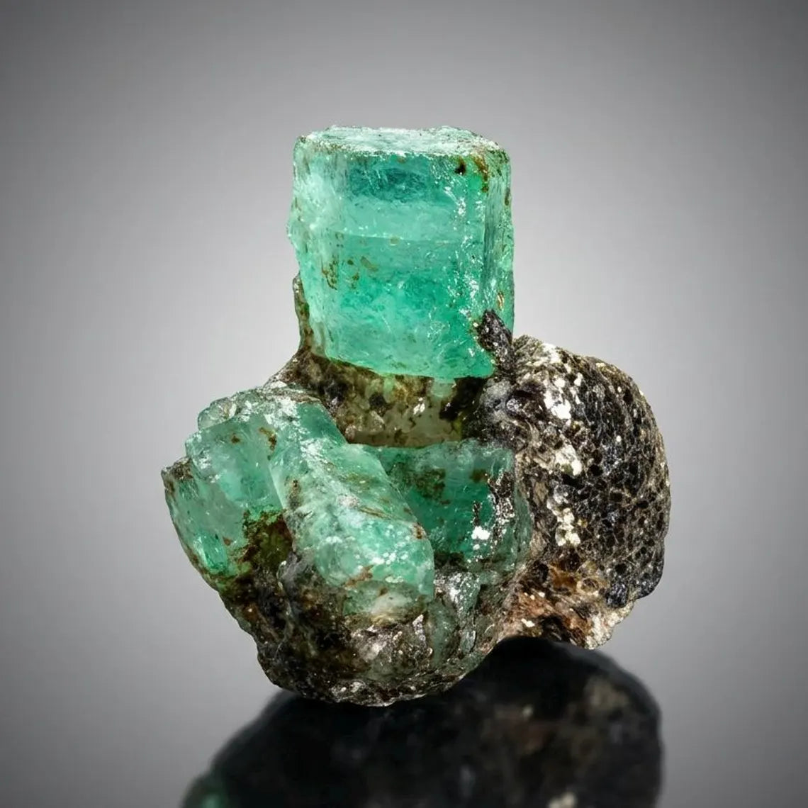Emerald Crystals with Mica from Chitral Pakistan - 44.00 Carats