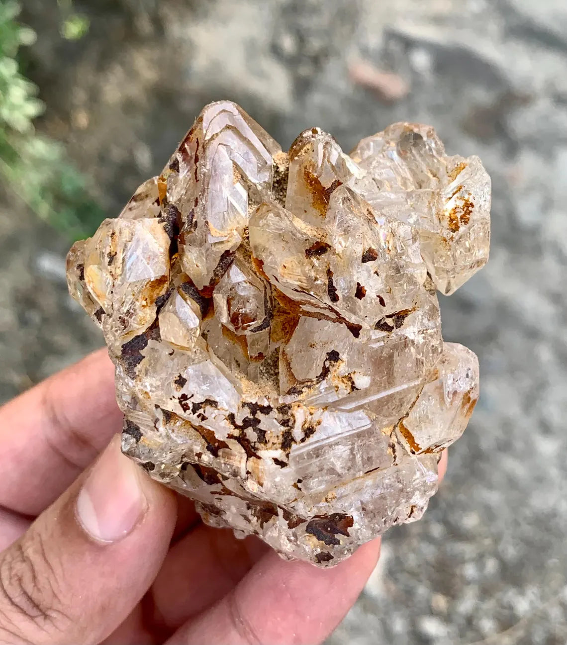 Clay included window Quartz from Pakistan - 149 gram