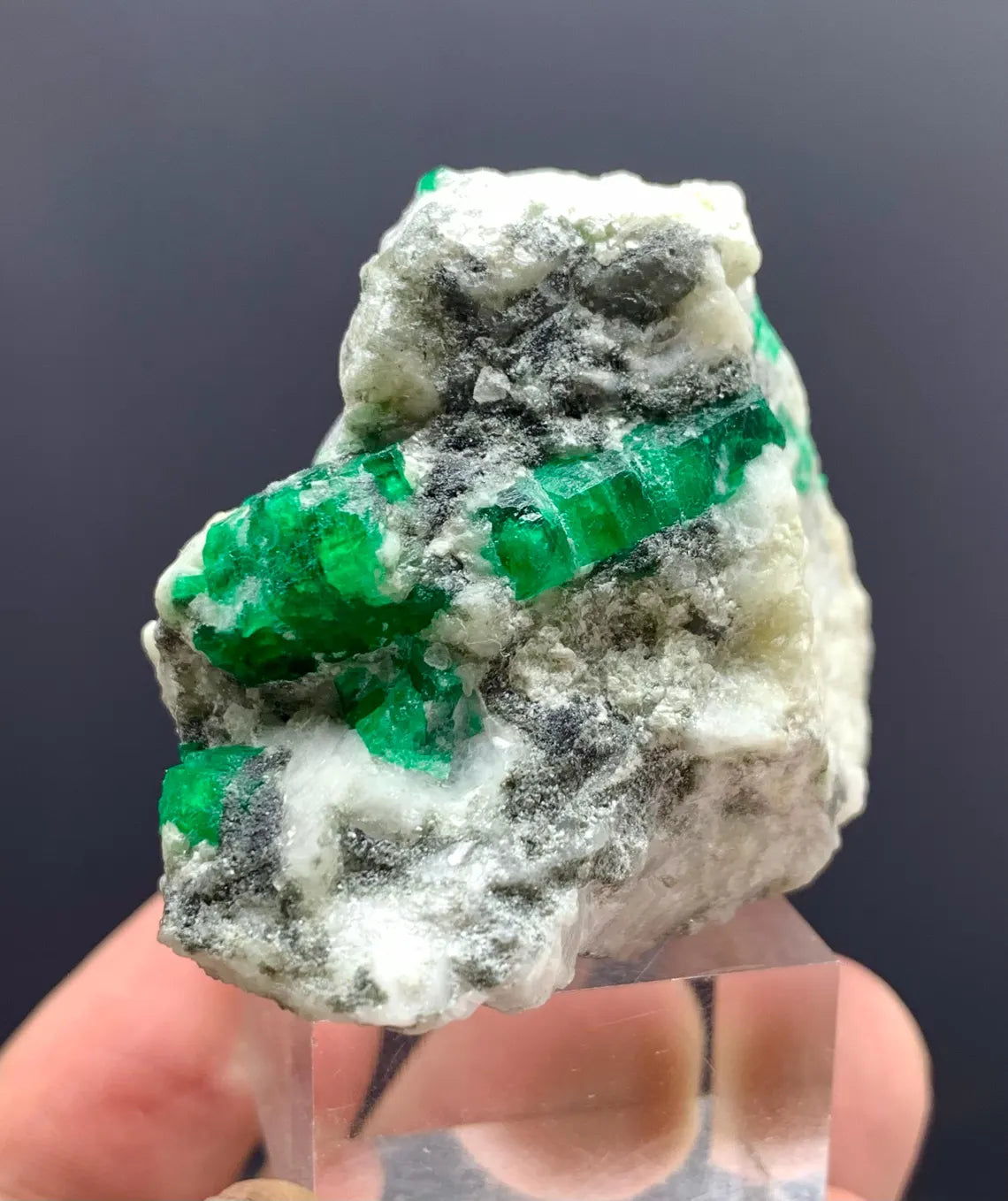 Beryl-var-Emerald on Matrix from Swat valley Pakistan - 81 gram