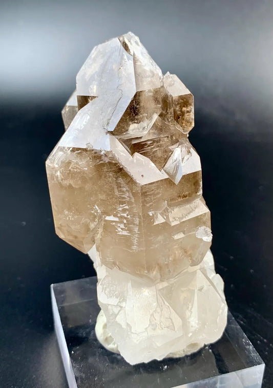 Elestial Smoky window Quartz Crystal from Afghanistan - 152 gram
