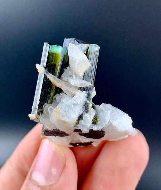 Bicolor Tourmaline on Matrix from Pakistan - 16 gram