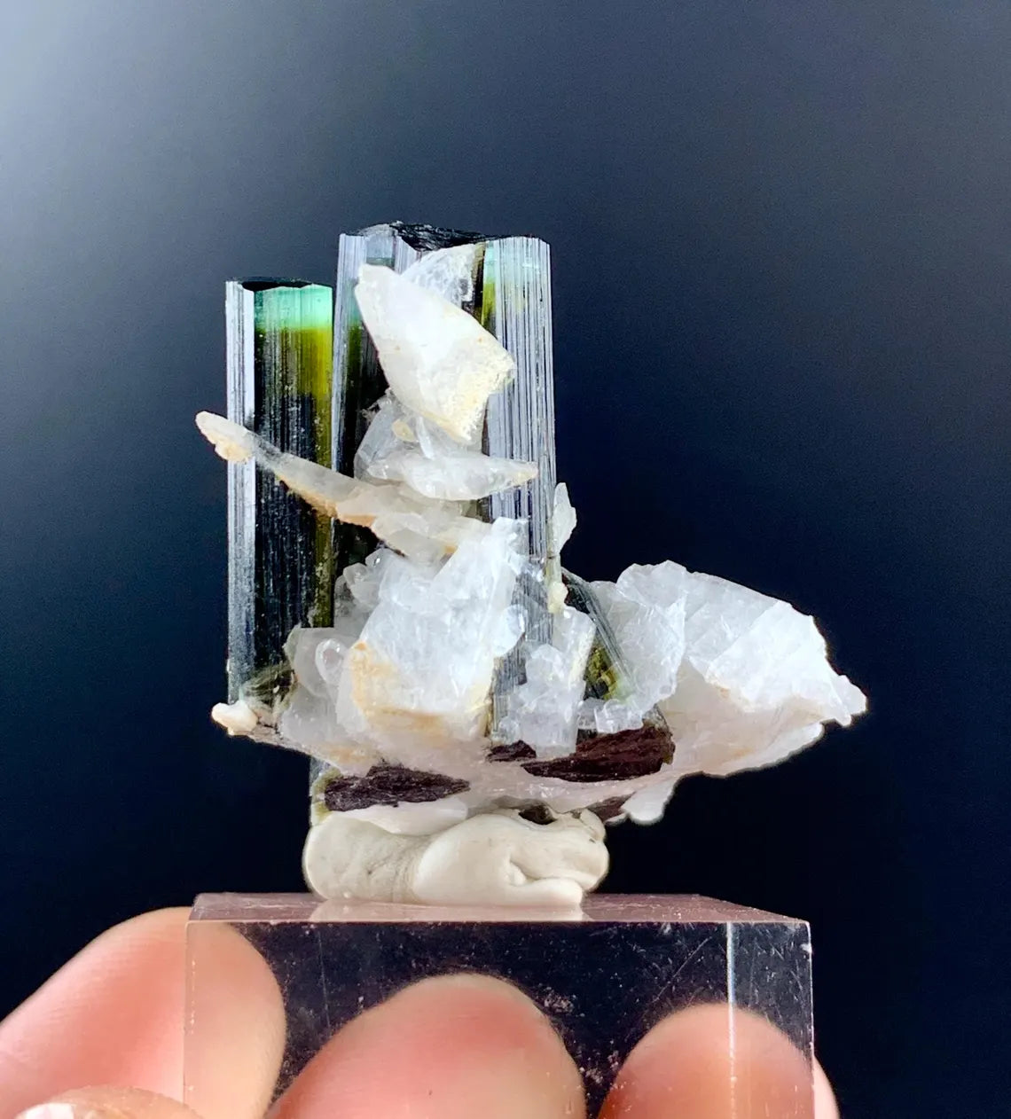 Bicolor Tourmaline on Matrix from Pakistan - 16 gram