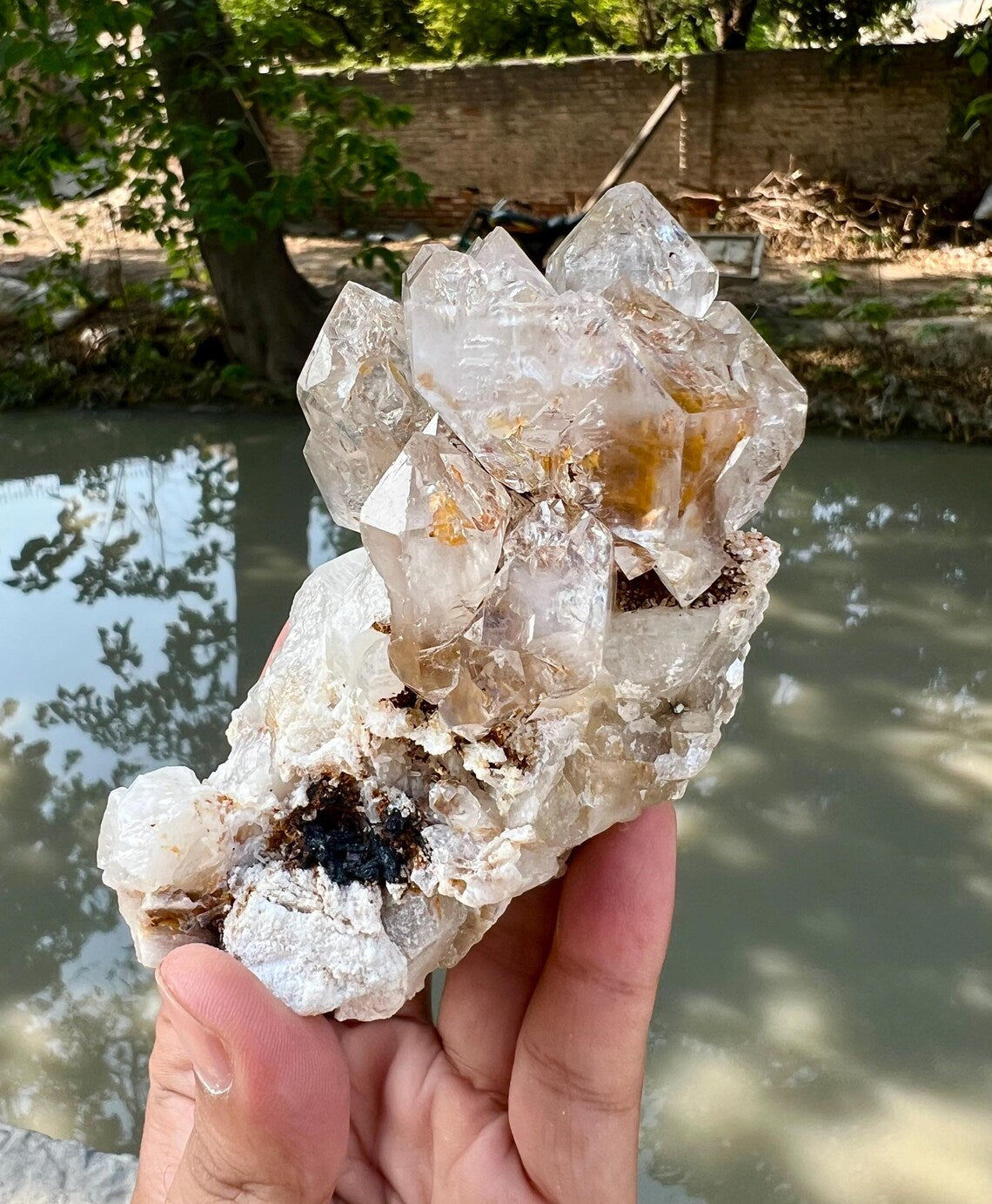 Sceptre window Quartz cluster on Matrix from Afghanistan - 368 gram