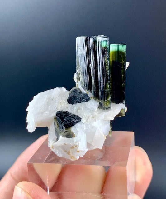 Bicolor Tourmaline on Matrix from Pakistan - 16 gram