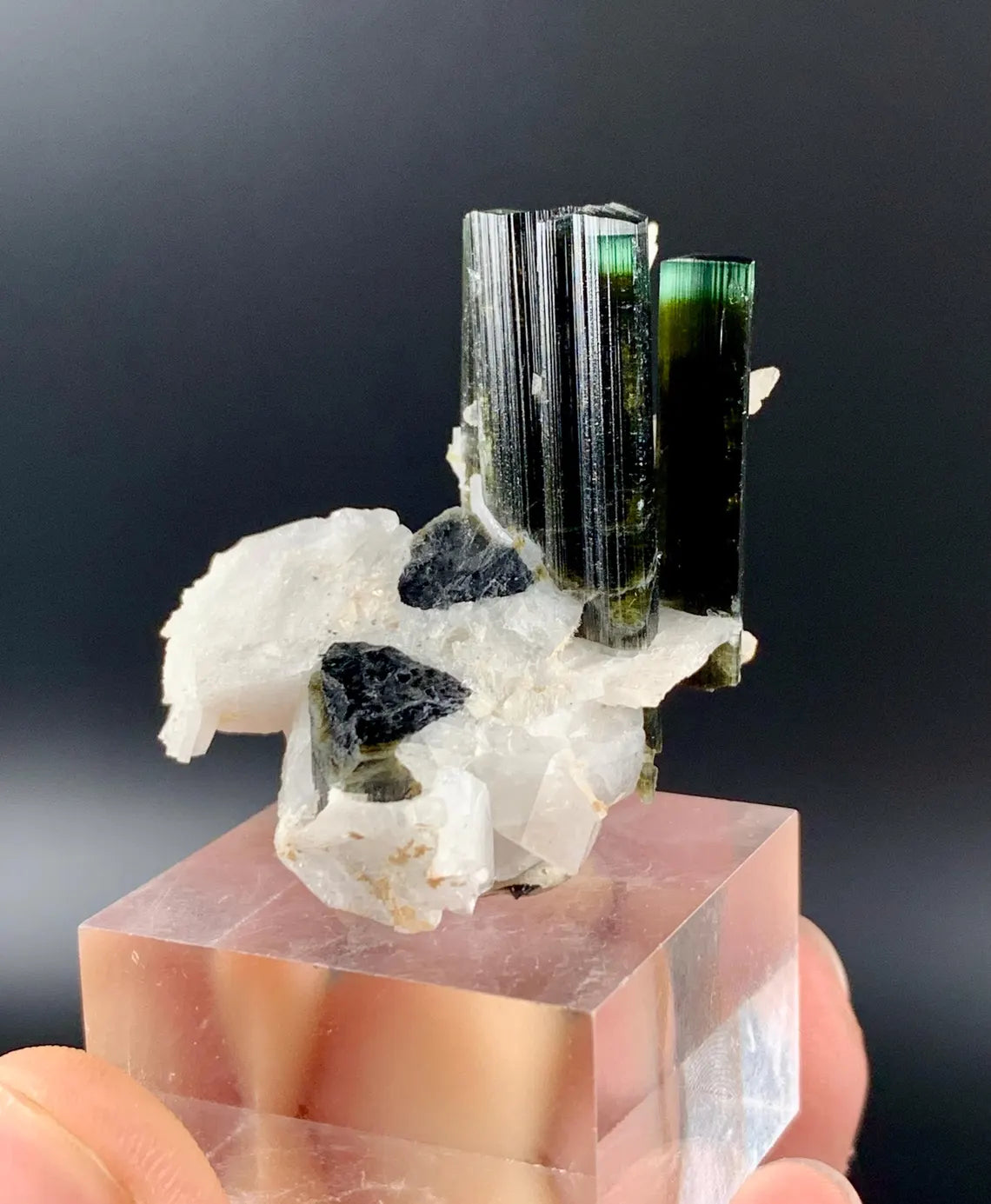 Bicolor Tourmaline on Matrix from Pakistan - 16 gram