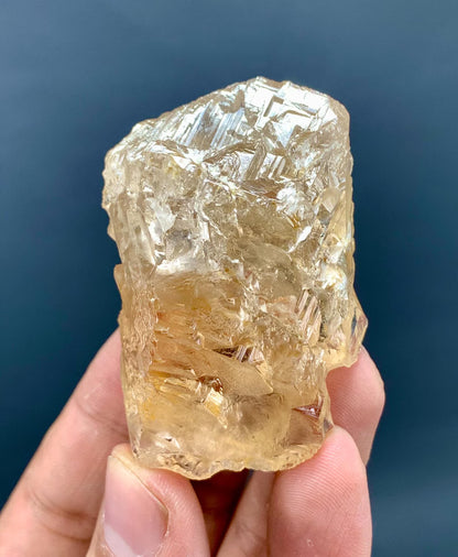 Etched Honey Brown Topaz Crystal from Pakistan - 99 Gram