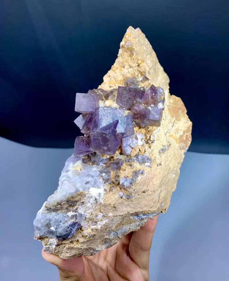 Purple Cubic Fluorite Specimen from Pakistan - 1082 Grams