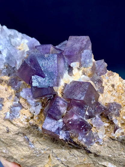 Purple Cubic Fluorite Specimen from Pakistan - 1082 Grams