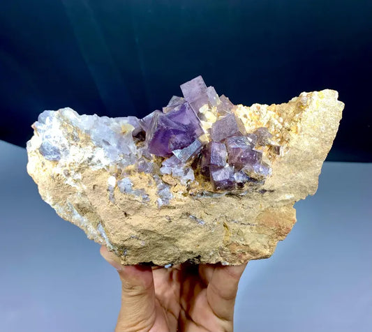 Purple Cubic Fluorite Specimen from Pakistan - 1082 Grams