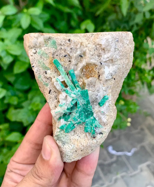 Lush Green Emerald on Matrix from Pakistan - 293 Gram