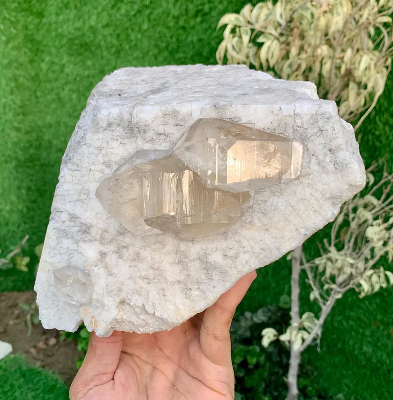 Natural Quartz Crystals n Feldspar from Pakistan - 1992 Grams