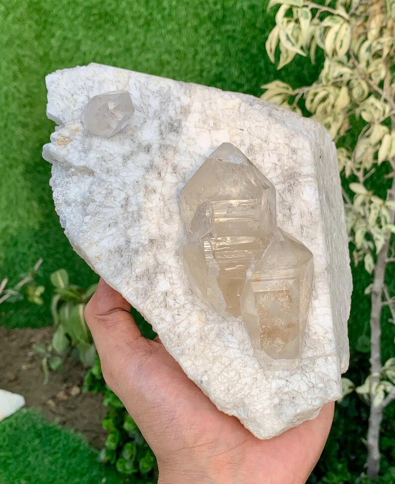 Natural Quartz Crystals n Feldspar from Pakistan - 1992 Grams
