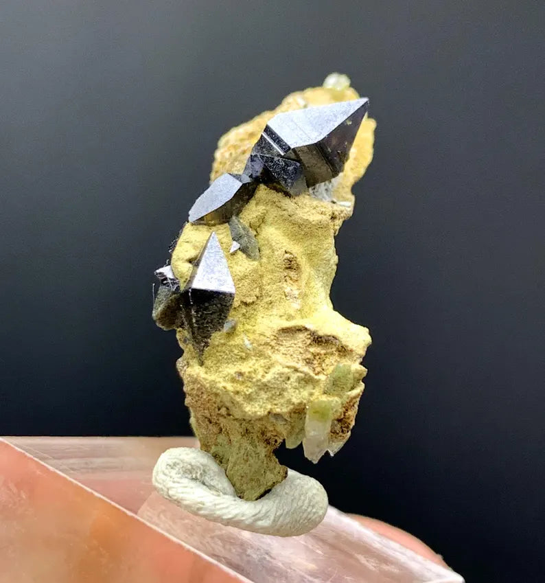 Rare Black Anatase Crystals on Matrix from Pakistan - 9.60 Carats