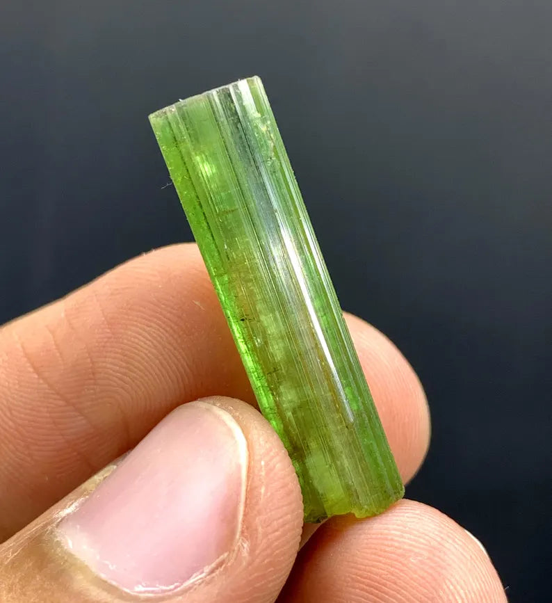 Green Tourmaline Crystal from Afghanistan - 13.50 Carats