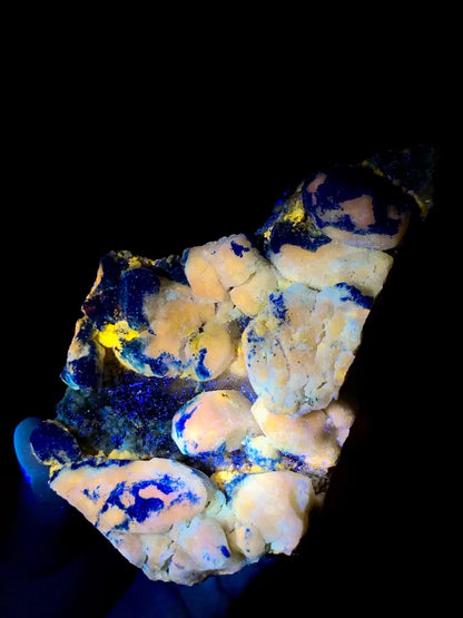 FLuorescent Rare Blue Afghanite Specimen from Afghanistan - 833 Gram