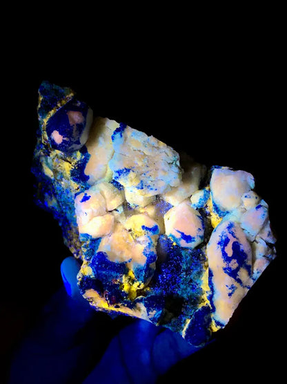 FLuorescent Rare Blue Afghanite Specimen from Afghanistan - 833 Gram