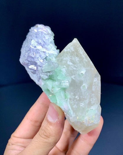 Bicolor Tourmaline Cluster on Quartz from Afghanitan - 350 Gram
