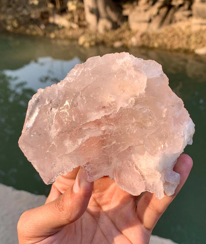 Etched Pink Morganite Crystal Specimen from Afghanistan - 245 Gram