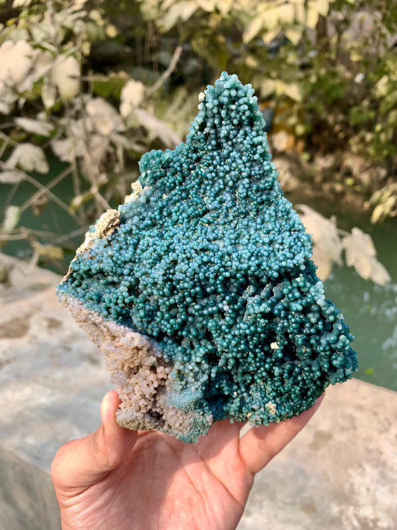 Bicolor Chalcedony Grape Agate Specimen from Indonesia - 511 Gram