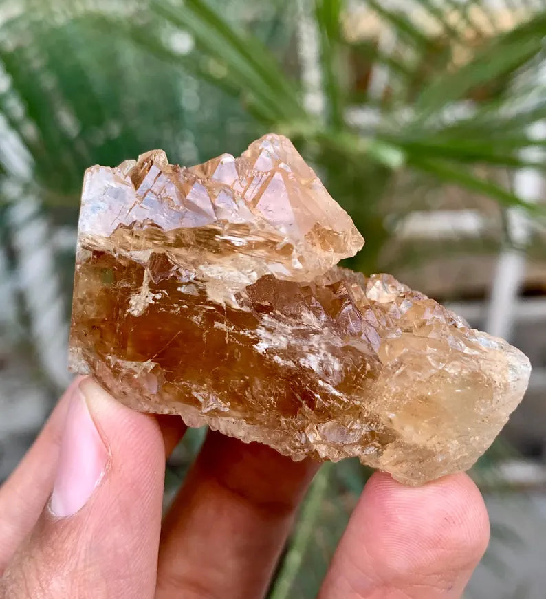 Etched Topaz with Spike Terminations from Pakistan - 52 Gram