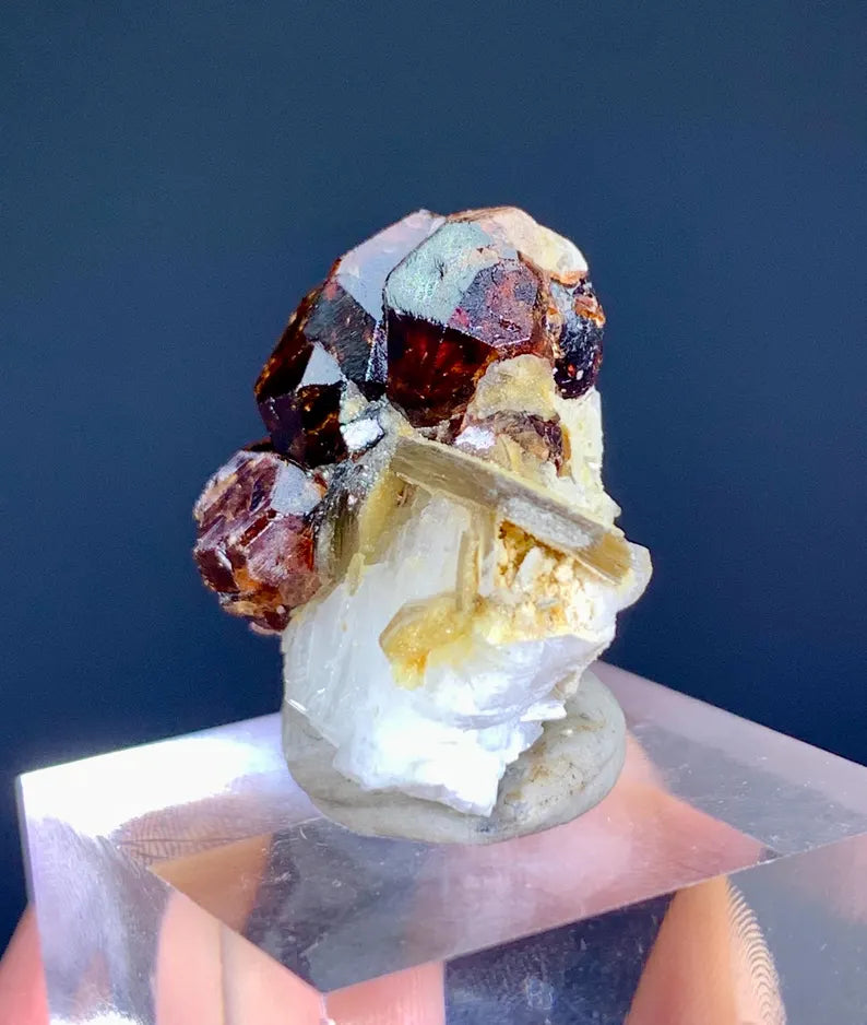 Red Sessartite Garnet Crystal Specimen from Pakistan - 10 Grams