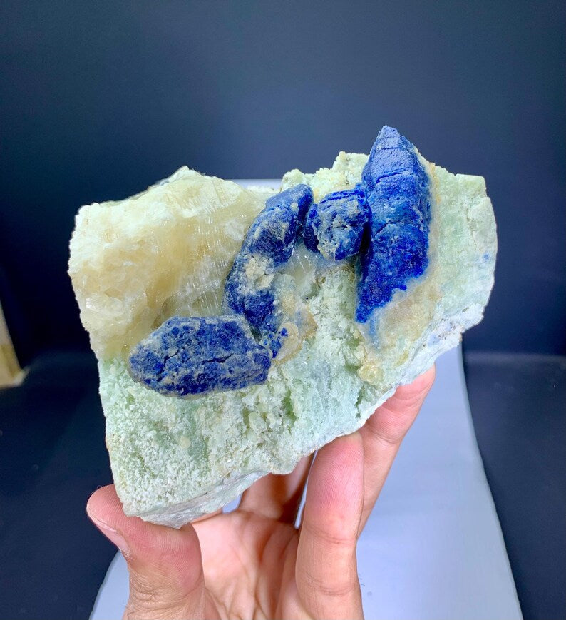 Fluorescent Rare Blue Afghanite Specimen from Afghanistan - 720 gram