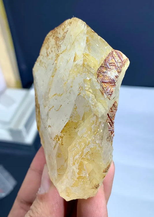 Golden Sagenite Rutile on Terminated Quartz from Pakistan - 167 Gram