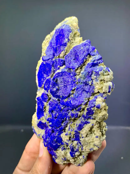 Ink Blue Lazurirte with Pyrite Specimen from Afghanistan - 296 Gram