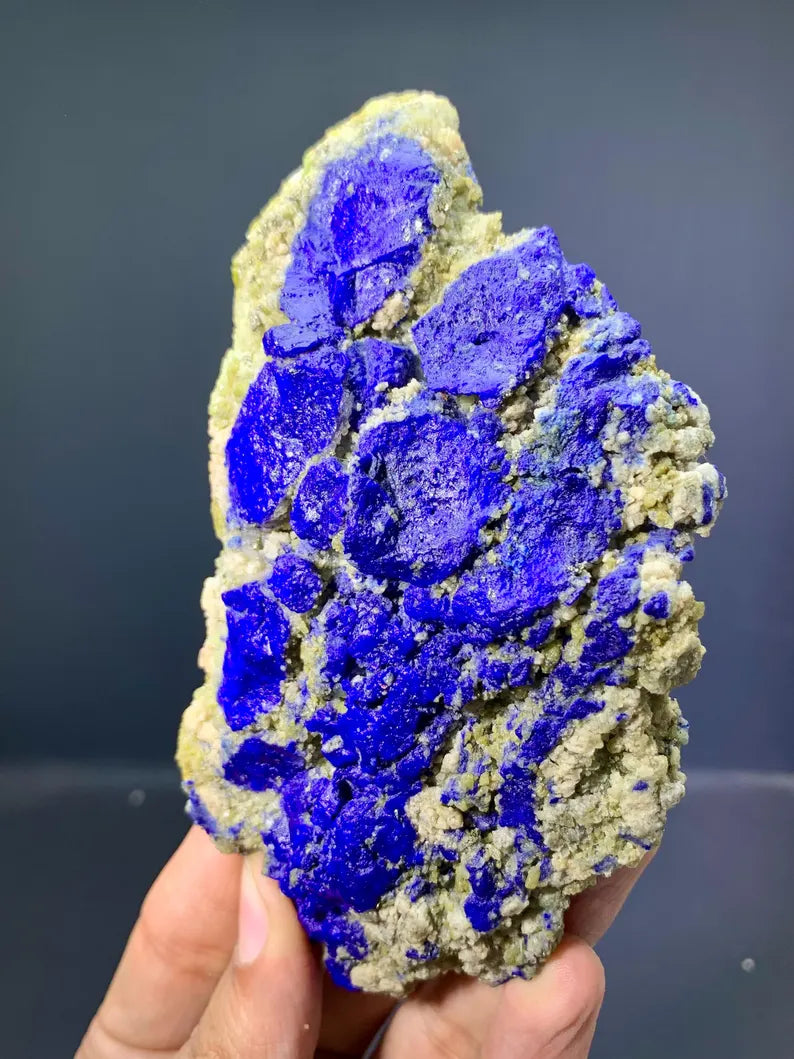 Ink Blue Lazurirte with Pyrite Specimen from Afghanistan - 296 Gram