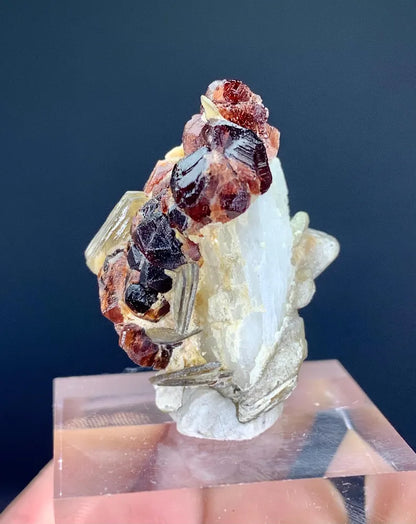 Red Spessartite Garnet Cluster from Pakistan - 08 Grams