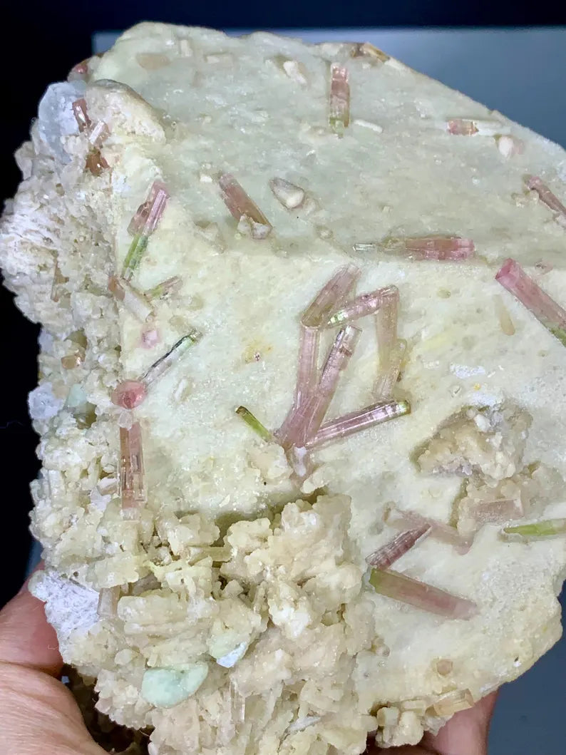 Bicolor Tourmalines With Topaz, Lepidolite, Pollucite and Feldspar combine Specimen from Pakistan - 2.5 KG
