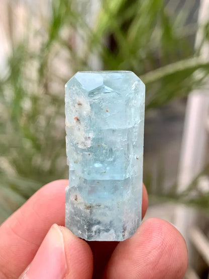 Diamond Cut Blue Aquamarine Crystals Gem from Afghanistan